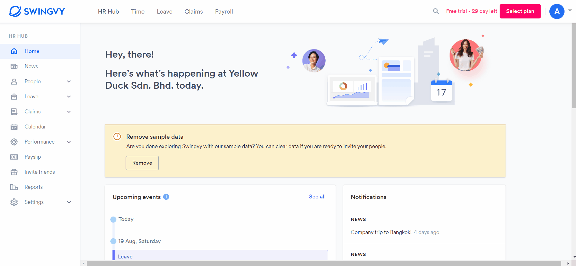 Relocate employee's department & office/branch